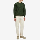 Jamieson's of Shetland Men's Crew Knit in Pine