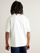 Acne Studios - Exford Logo-Flocked Cotton-Jersey T-Shirt - White