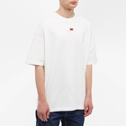 Tommy Jeans Men's Split Hem Flag T-Shirt in Ancient White