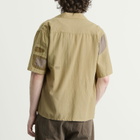 Corridor Men's Patchwork Short Sleeve Shirt in Natural