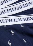 Polo Ralph Lauren Logo Stretch-cotton Trunks set of Three Navy