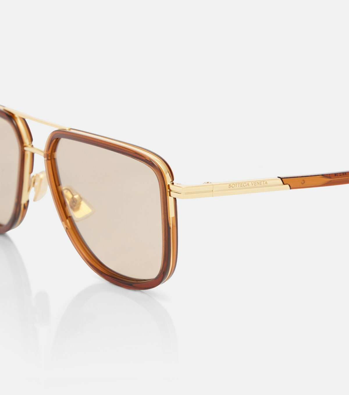 Bottega Veneta Metal Combi aviator sunglasses
