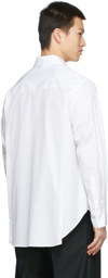 Rito Structure White Cotton Tuck Shirt