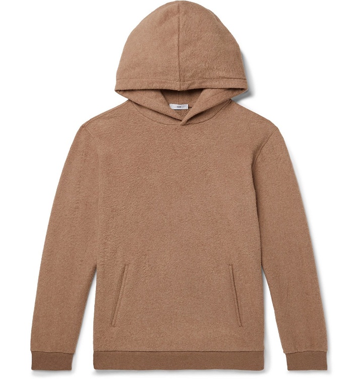 Photo: SSAM - Cotton and Camel Hair-Blend Hoodie - Brown