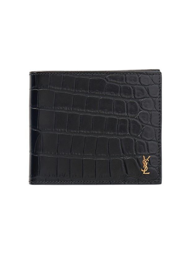 Photo: SAINT LAURENT - Croc-Effect Leather Wallet