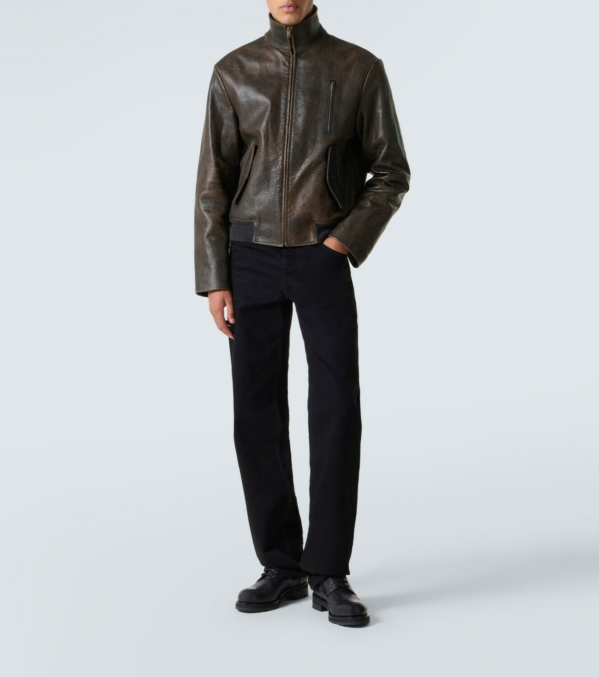 The Row Akia leather jacket