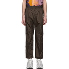 Valentino Brown Nylon Cargo Pants