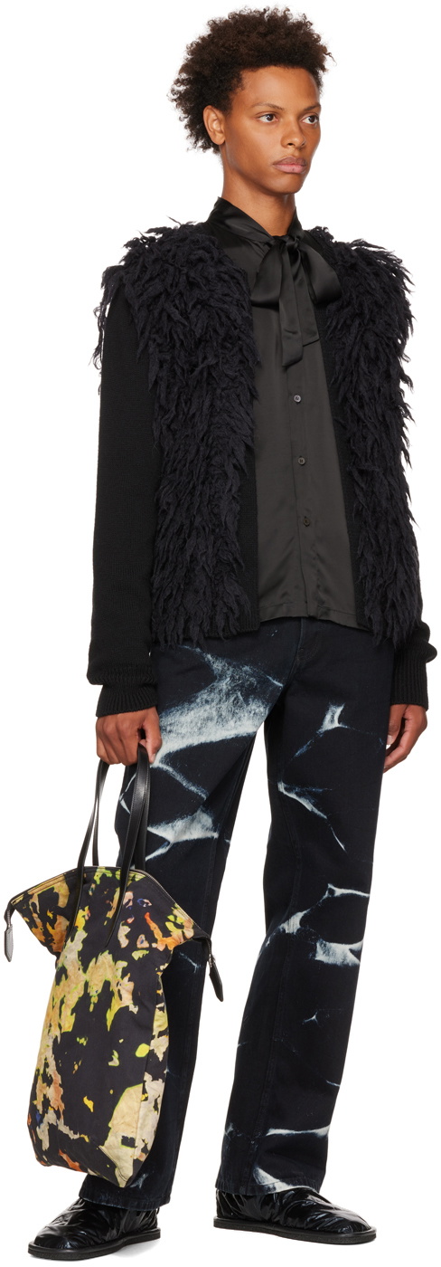 Dries Van Noten Black Bleached Jeans