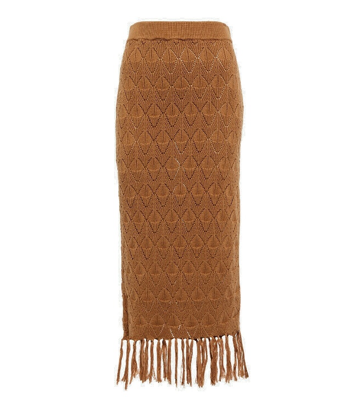 Photo: Dodo Bar Or Liz fringe-trimmed cotton midi skirt