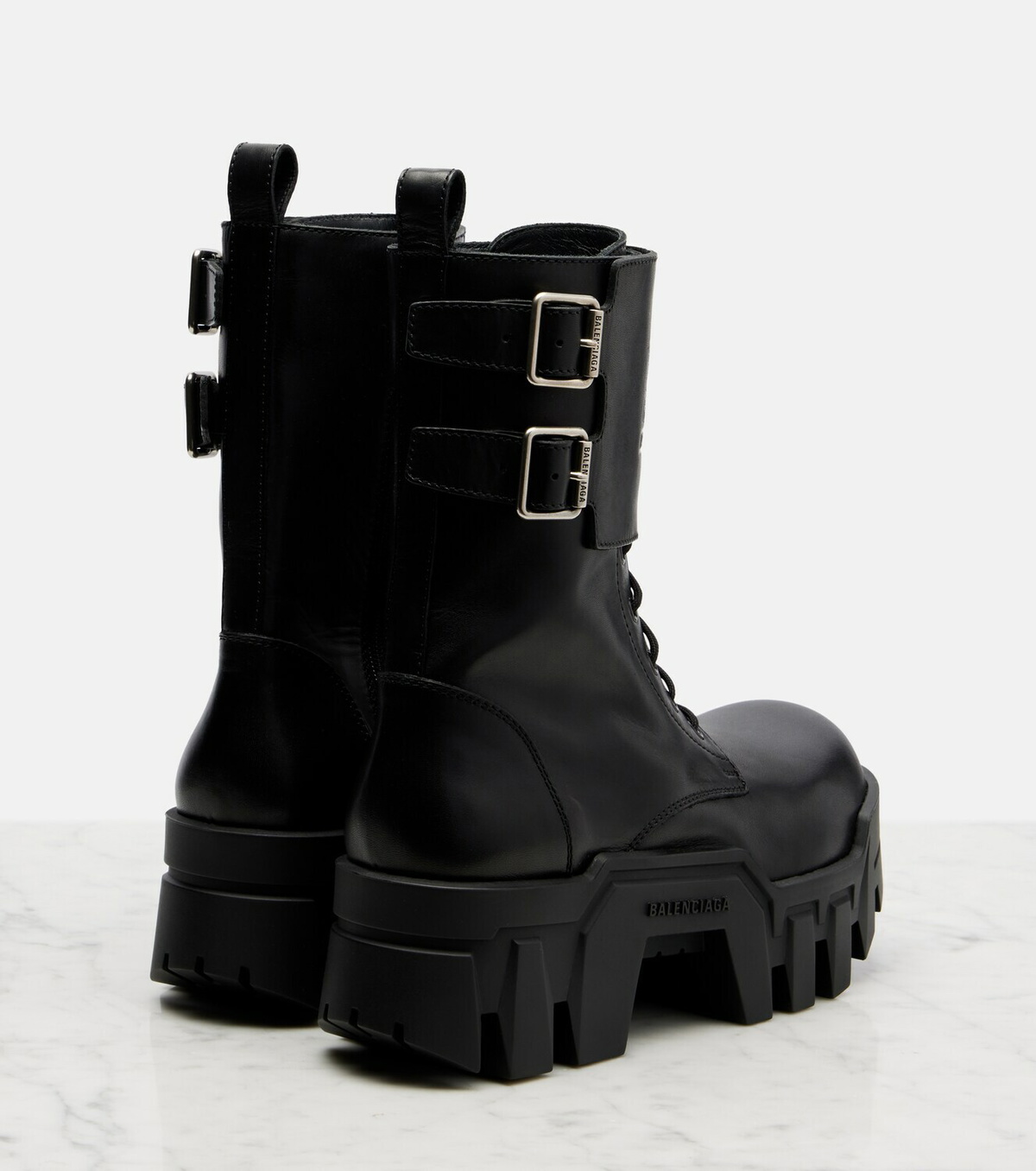 Balenciaga Bulldozer 25 leather platform combat boots