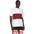 GCDS White and Red Band Logo T-Shirt