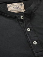 Polo Ralph Lauren - Logo-Embroidered Slub Cotton-Jersey Henley T-Shirt - Black