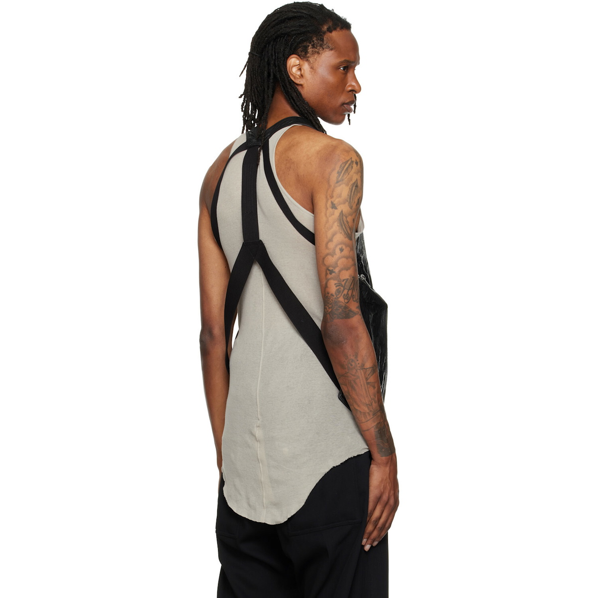 Rick Owens Black Tower Temple Leather Vest