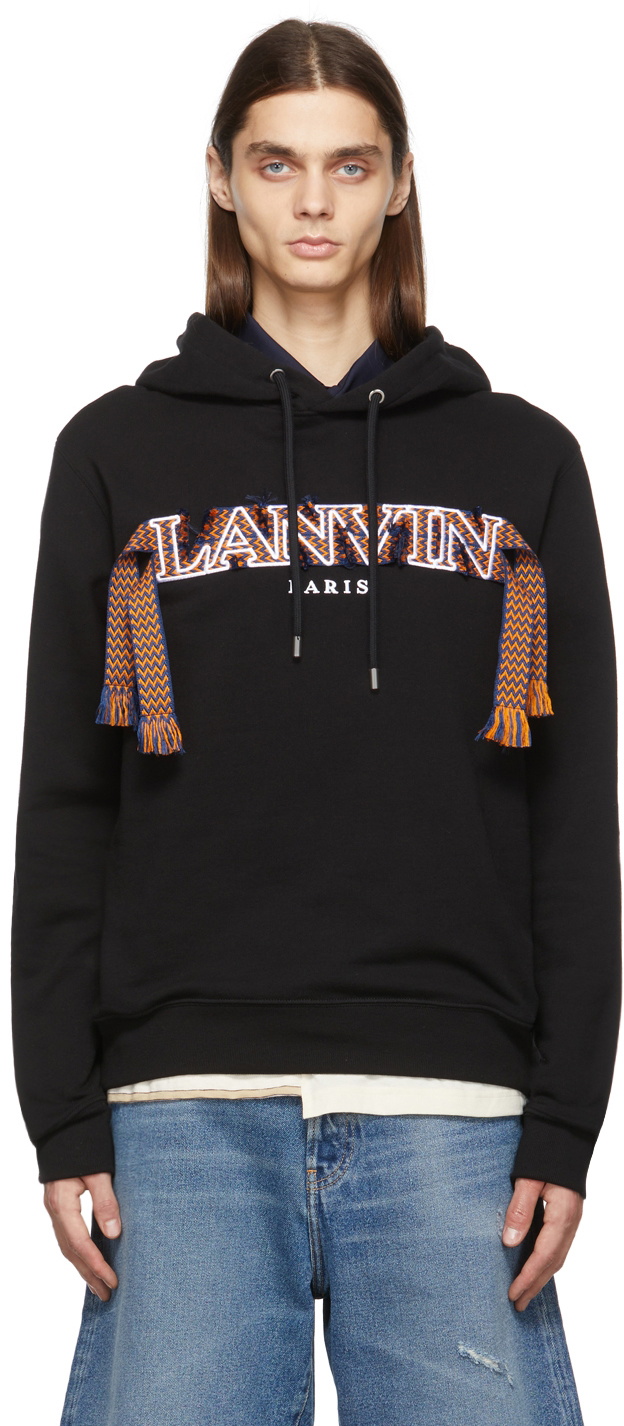 パーカー・フーディ Lanvin Black Cotton Curb Lace Hoodie Oversized Hoodie Lanvin Curblace | Lanvin