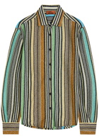 Missoni Striped Metallic-knit Shirt Multicoloured
