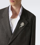 Simone Rocha Checked embellished wool blazer