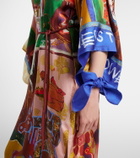 Alémais x MLAK Tangible Love printed silk maxi dress