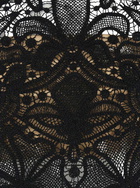 TwinSet Black Crop Top With Floral Design In Viscose Blend Woman