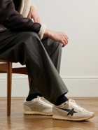 Golden Goose - Marathon Distressed Suede-Trimmed Printed Mesh Sneakers - Neutrals