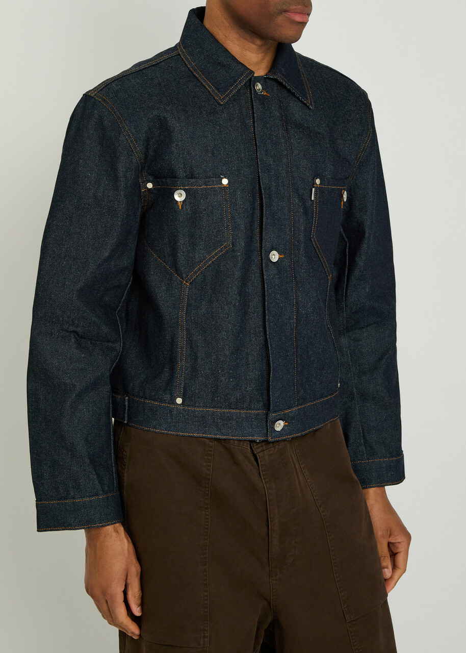 Ymc Raw Panelled Denim Jacket Indigo