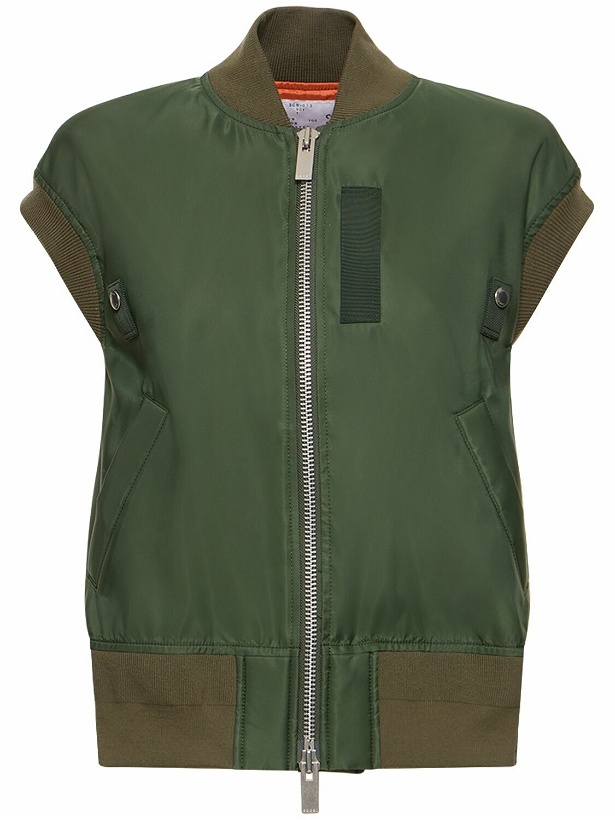 Photo: SACAI - Sleeveless Nylon Zip-up Jacket