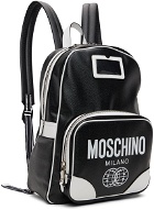 Moschino Black Smiley Double Smiley World Backpack