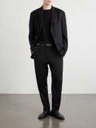 Barena - Straight-Leg Pleated Wool-Blend Gabardine Trousers - Black