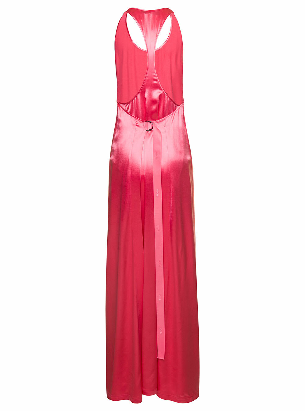 open lace back dress Fendi Pink Silk Bow Embroidered Dress sz 6 l Michael's Luxury Consignment   Michael's Consignment NYC