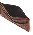 Loewe - Puzzle Textured-Leather Cardholder - Brown