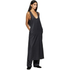 ssstein Gray Wool Silk Sleeveless Onepiece Maxi Dress