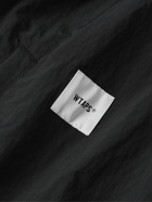 WTAPS - Kayan Logo-Appliquéd Crinkled-Nylon Half-Zip Jacket - Black