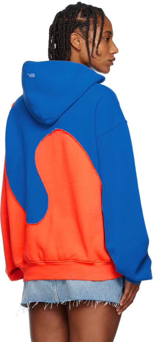 ERL Blue & Orange Swirl Hoodie ERL