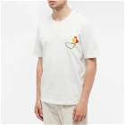 Folk Men's Embroidered T-Shirt in Off White