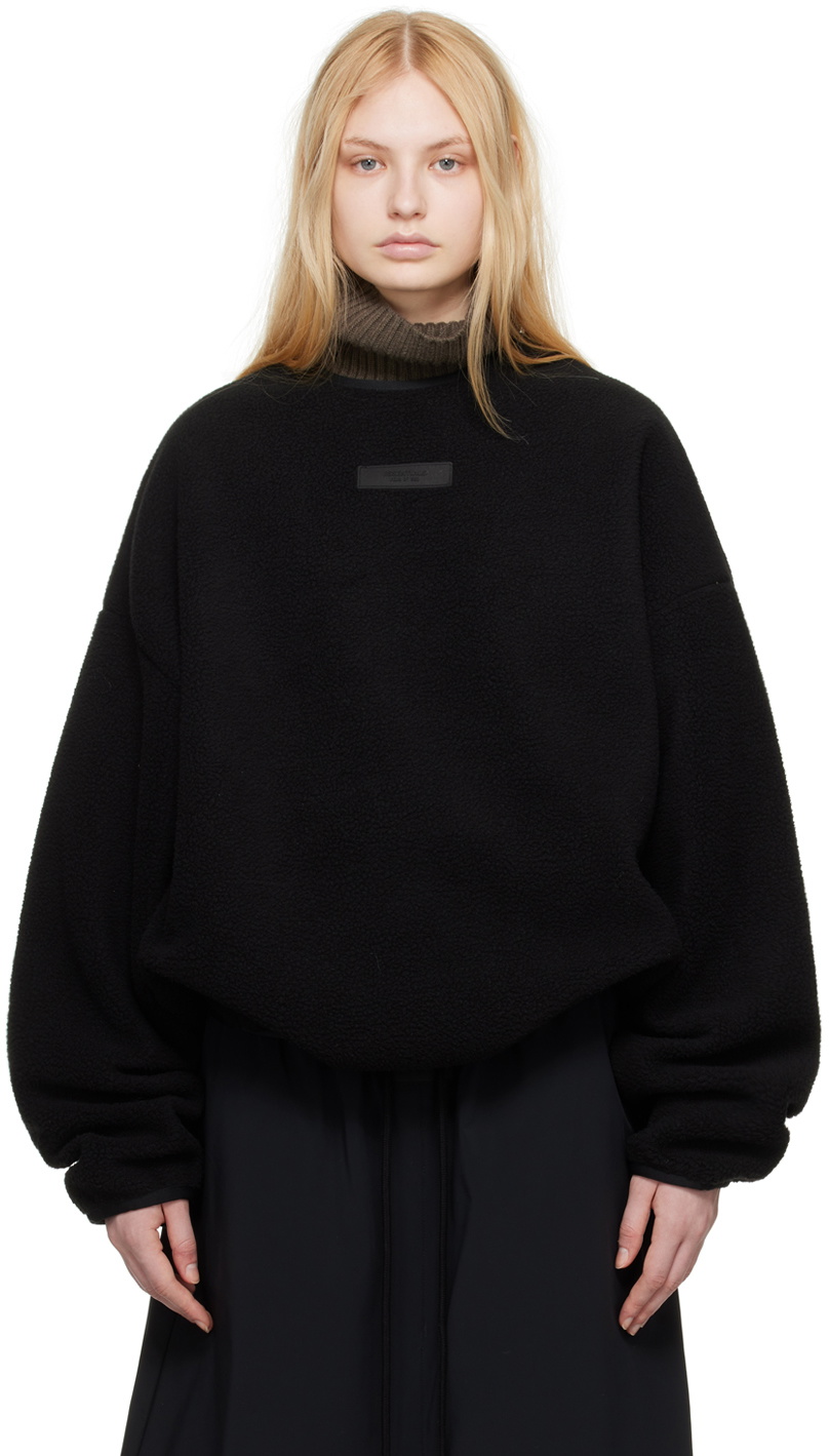 Fear Of God Essentials Fleece Crewneck Sweatshirt Sweatshirts 600057501blk main image 0