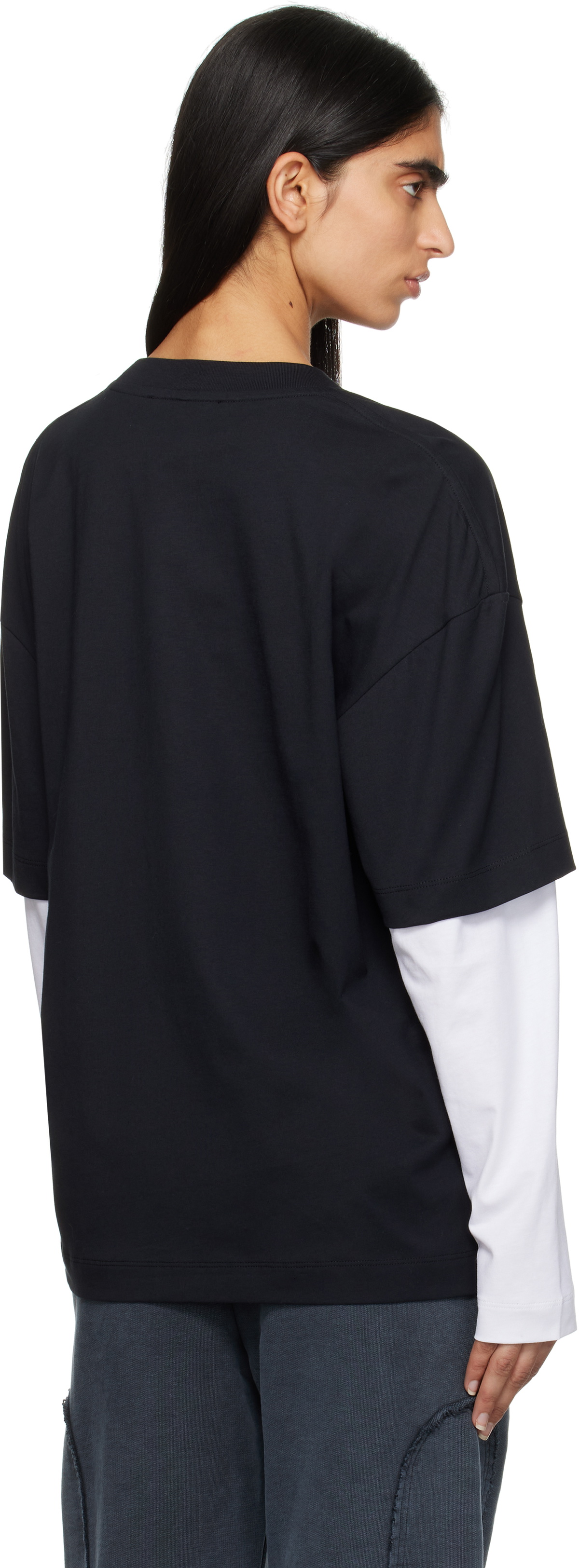 Études Black Double Sleeve T-shirt