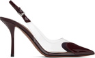 ALAÏA Burgundy 'Le Cœur' Slingback Heels