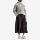The North Face Women's Mock Neck Relaxed Sweatshirt in Metallic Silver Heather