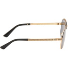 Versace Gold Medusa Navigator Sunglasses
