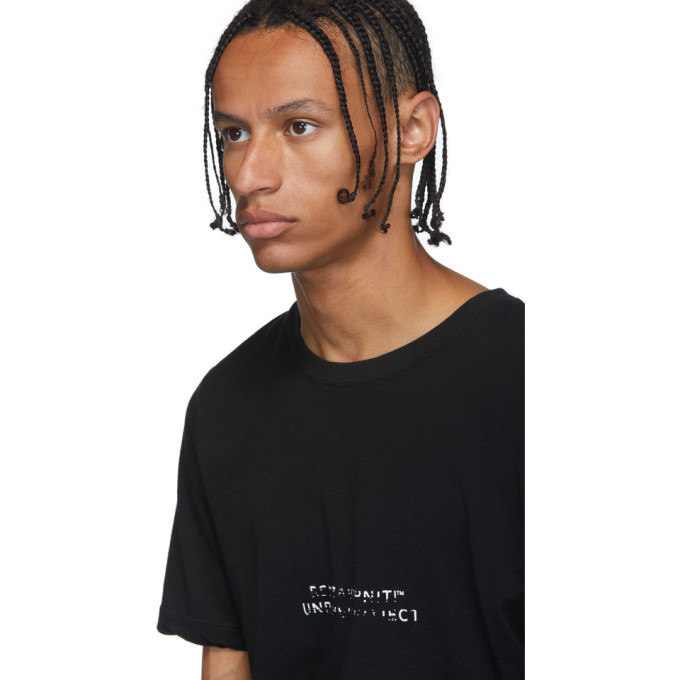 Unravel Black Jersey Elongated T-Shirt
