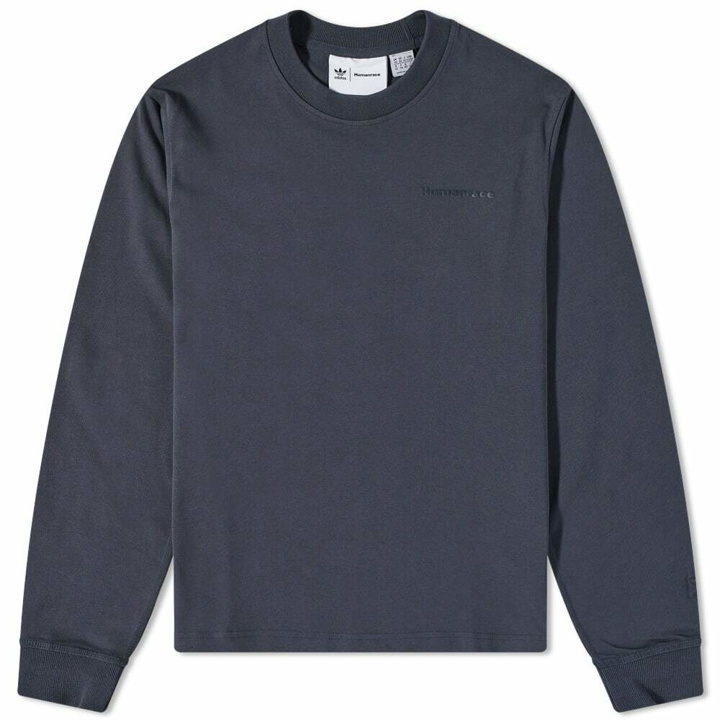 Photo: Adidas x Pharrell Williams Long Sleeve Premium Basics T-Shirt in Night Grey
