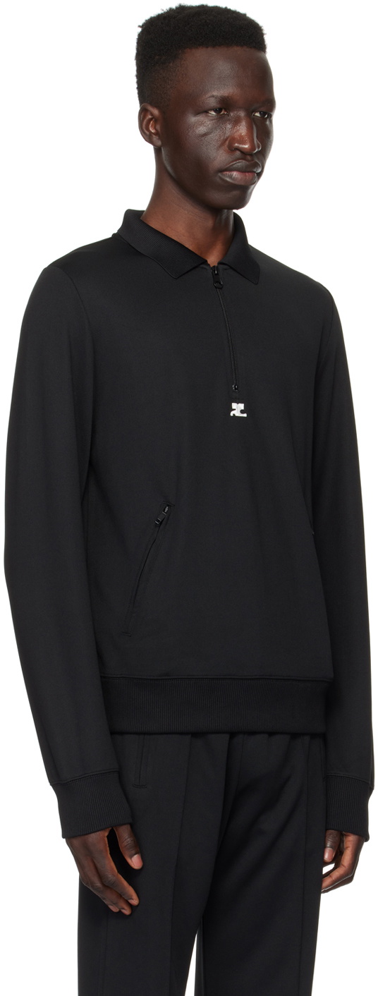 Courrèges Black Zip Sweatshirt
