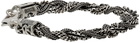 Emanuele Bicocchi Silver Mixed Braided Bracelet