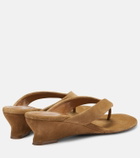 Le Monde Béryl Micro Wedge 40 suede thong sandals