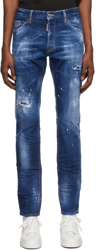 Photo: Dsquared2 Blue 'Icon' Spray Cool Guy Jeans