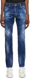 Dsquared2 Blue 'Icon' Spray Cool Guy Jeans