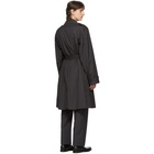 Lemaire Grey Double-Breasted Trench Coat