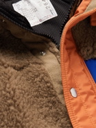 Sacai - Colour-Block Padded Shell and Wool-Fleece Jacket - Brown