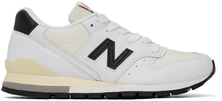 Photo: New Balance White Made In USA 996 Sneakers