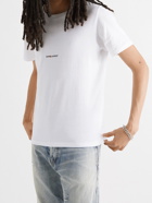 SAINT LAURENT - Logo-Print Cotton-Jersey T-Shirt - White