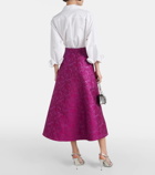 Valentino Floral brocade midi skirt